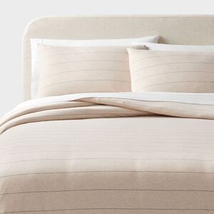 Threshold - Full/Queen Jersey Duvet and Sham Set Oatmeal Heath Oatmeal